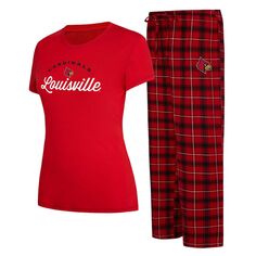Пижамный комплект Concepts Sport Louisville Cardinals, красный