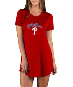 Ночная рубашка Concepts Sport Philadelphia Phillies, красный