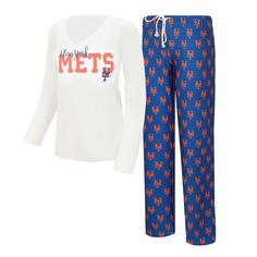 Пижамный комплект Concepts Sport New York Mets, белый