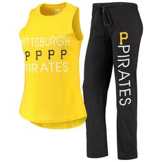 Пижамный комплект Concepts Sport Pittsburgh Pirates, черный