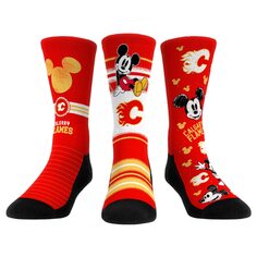 Комплект носков Rock Em Socks Calgary Flames, красный
