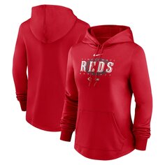 Пуловер с капюшоном Nike Cincinnati Reds, красный