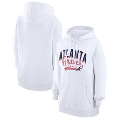 Пуловер с капюшоном G-III 4Her by Carl Banks Atlanta Braves, белый