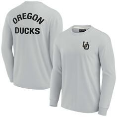 Футболка с длинным рукавом Fanatics Signature Oregon Ducks, серый