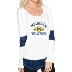 Футболка с длинным рукавом Original Retro Brand Michigan Wolverines, белый