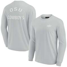 Футболка с длинным рукавом Fanatics Signature Oklahoma State Cowboys, серый