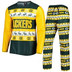 Пижамный комплект FOCO Green Bay Packers, зеленый