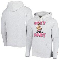 Пуловер с капюшоном Homage Bret Hart, серый