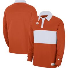Поло с длинным рукавом Nike Clemson Tigers, оранжевый
