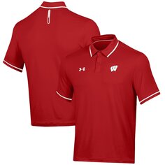 Поло с коротким рукавом Under Armour Wisconsin Badgers, красный