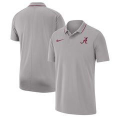 Поло с коротким рукавом Nike Alabama Crimson Tide, серый