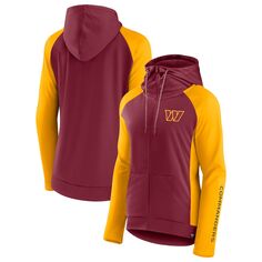 Толстовка на молнии Fanatics Branded Washington Commanders, бордовый