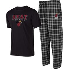 Пижамный комплект College Concepts Miami Heat, черный