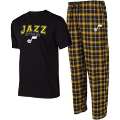 Пижамный комплект College Concepts Utah Jazz, черный