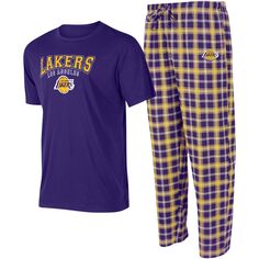 Пижамный комплект College Concepts Los Angeles Lakers, фиолетовый