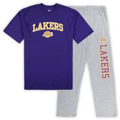 Пижамный комплект Concepts Sport Los Angeles Lakers, серый