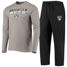 Пижамный комплект Concepts Sport Brooklyn Nets, черный