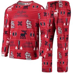 Пижамный комплект FOCO St Louis Cardinals, красный