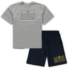 Пижамный комплект Concepts Sport Milwaukee Brewers, серый
