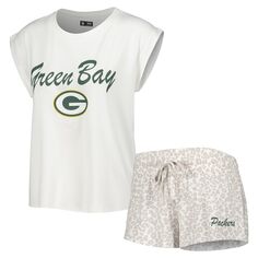 Пижамный комплект Concepts Sport Green Bay Packers, белый
