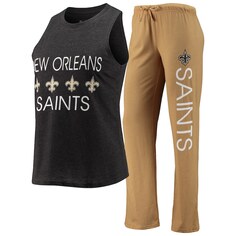 Пижамный комплект Concepts Sport New Orleans Saints, черный