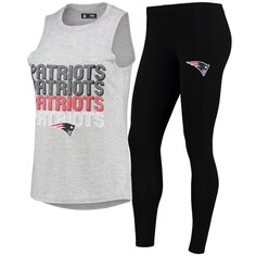 Пижамный комплект Concepts Sport New England Patriots, серый