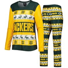 Пижамный комплект FOCO Green Bay Packers, зеленый