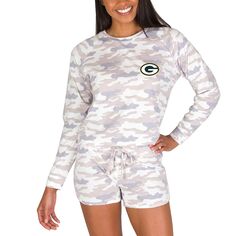 Пижамный комплект Concepts Sport Green Bay Packers, камуфляж