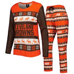 Пижамный комплект FOCO Cleveland Browns, оранжевый