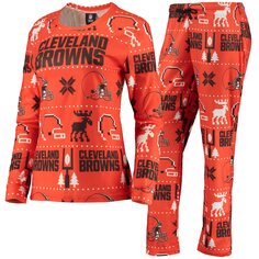 Пижамный комплект FOCO Cleveland Browns, оранжевый