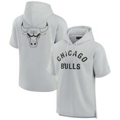 Пуловер с капюшоном Fanatics Signature Chicago Bulls, серый