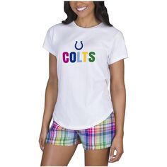 Пижамный комплект Concepts Sport Indianapolis Colts, белый