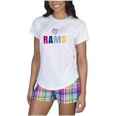 Пижамный комплект Concepts Sport Los Angeles Rams, белый