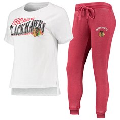Пижамный комплект Concepts Sport Chicago Blackhawks, красный