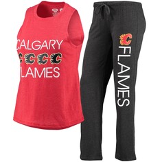 Пижамный комплект Concepts Sport Calgary Flames, красный
