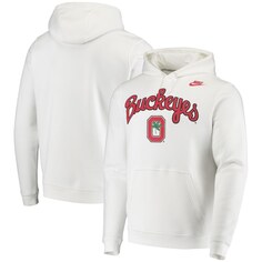 Пуловер с капюшоном Nike Ohio State Buckeyes, белый
