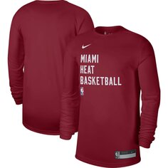 Футболка с длинным рукавом Nike Miami Heat, красный