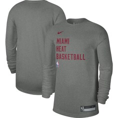 Футболка с длинным рукавом Nike Miami Heat, серый