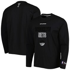 Футболка с длинным рукавом Hugo Boss Brooklyn Nets, черный