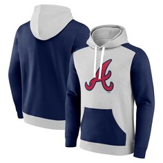 Пуловер с капюшоном Fanatics Branded Atlanta Braves, серый