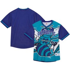 Футболка с коротким рукавом Mitchell &amp; Ness Charlotte Hornets, бирюзовый