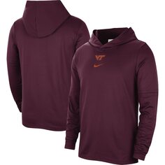 Футболка с длинным рукавом Nike Virginia Tech Hokies, бордовый