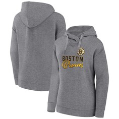 Пуловер с капюшоном Fanatics Branded Boston Bruins, серый