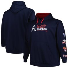 Пуловер с капюшоном Profile Atlanta Braves, нави