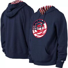 Мужской пуловер с капюшоном New Era Navy Chicago Cubs со звездами и полосками 4 июля