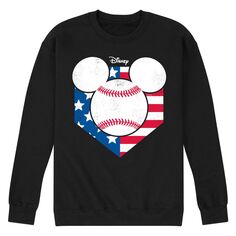 Мужской флисовый свитшот с бейсбольным флагом Disney&apos;s Mickey Mouse Licensed Character
