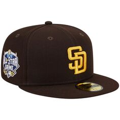 Мужская облегающая шляпа New Era Brown San Diego Padres 2016 MLB All-Star Game Team цвета 59FIFTY