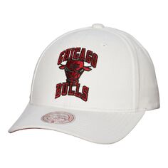 Мужская классическая кепка в стиле ретро Mitchell &amp; Ness White Chicago Bulls Hardwood Snapback