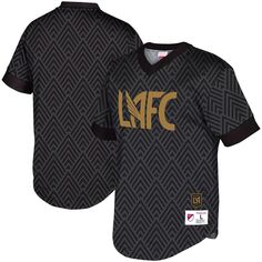 Мужская черная сетчатая рубашка с v-образным вырезом Mitchell &amp; Ness LAFC Wordmark