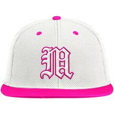 Мужская бейсбольная кепка adidas белого/розового цвета Miami Hurricanes On-Field